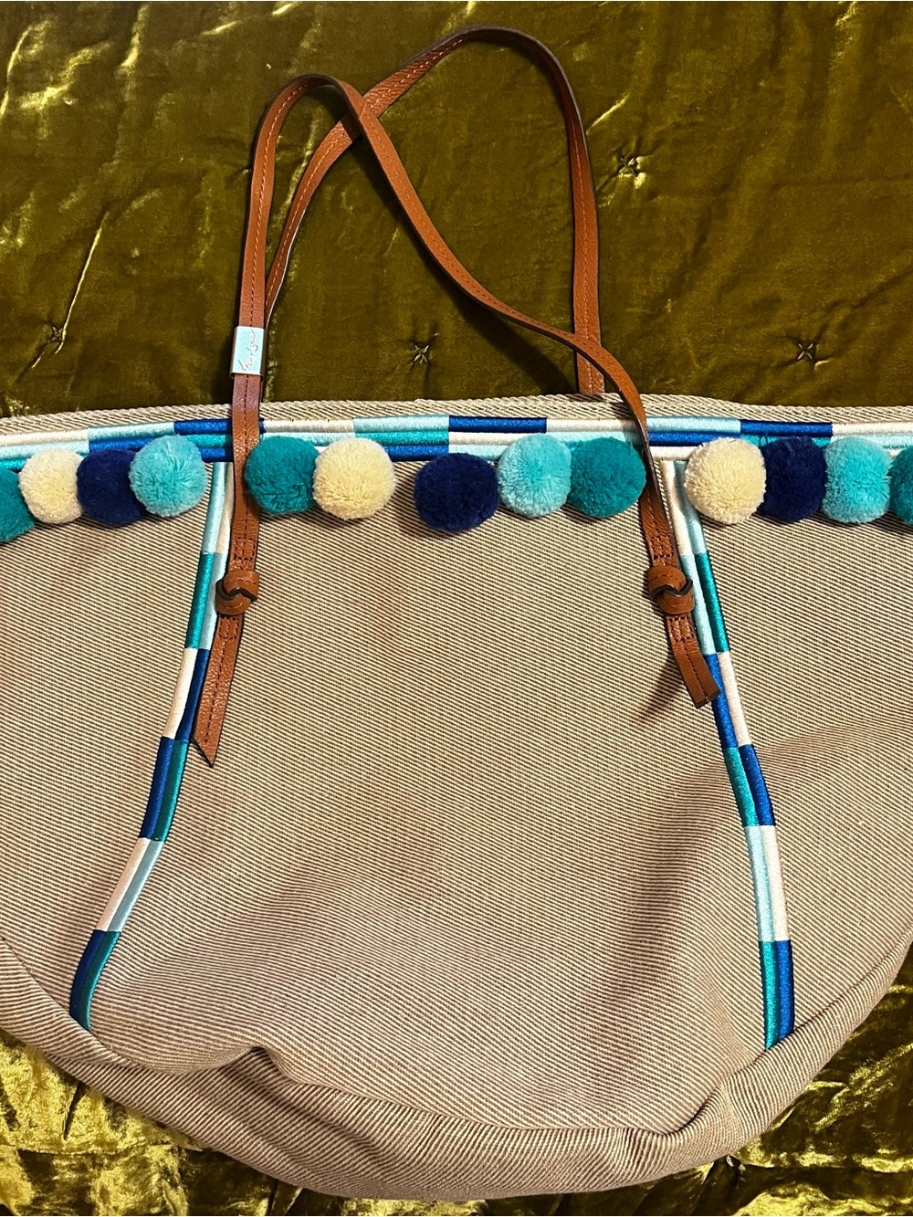 Foley + Corinna Beige Canvas Beach Tote